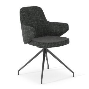 ВЪРТЯЩ СЕ СТОЛ DOMINION SM18104 ТЪМНО СИВ ПЛАТЕЖ-МЕТАЛ 58X58X84СМ