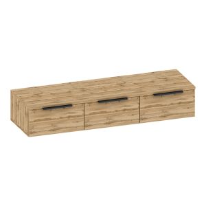 КОНЗОЛА С 3 ЧЕКМЕДЖЕТА DOHA В ЧЕРЕН И ДЪБОВ ЦВЯТ 120X39X22СМ