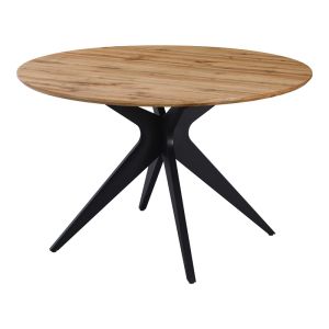 МАСА TODA ОТ MDF В ЦВЯТ SONOMA С ЧЕРНИ МЕТАЛНИ КРАКА 120X75СМ