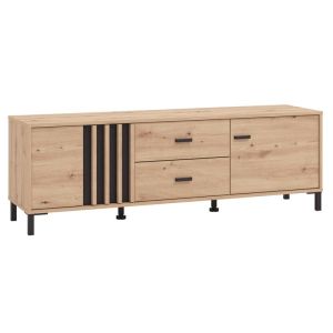 ТВ ШКАФ LAVAL 157 3K2F2V ARTISAN ДЪБ/ЧЕРЕН 157X40X52СМ