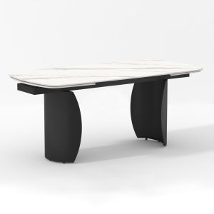 ТРАПЕЗАРНА МАСА СЕРИЯ OBSESSION SM18087 КЕРАМИЧЕН ПЛОТ - МЕТАЛНИ КРАКА 180x90см