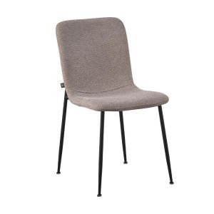ТРАПЕЗЕН СТОЛ FL5037 С МЕТАЛНИ КРАКА И КАФЯВ ПЛАТ, 56X43X83СМ
