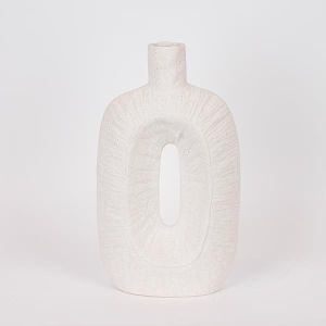 ВАЗА КЕРАМИЧНА, БЯЛА, 20x9.5x34см