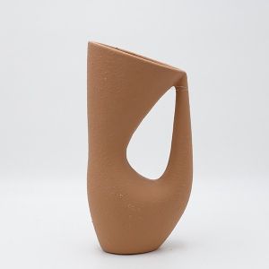 ВАЗА КЕРАМИЧНА, КАФЯВА, 16.5x9.5x32.5см