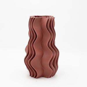 ВАЗА ПОРЦЕЛАН, БОРДО, 18.5x18.5x30.5см