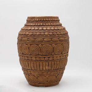 ВАЗА ЦИМЕНТ, КАФЯВА, 26.5x26.5x34см