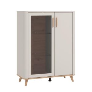 ВИТРИНА DARWEN 2K VS1 117 КАШМИР/АРТИЗАН ДЪБ/КАШМИР МАТ ФОЛИО 90X40X117СМ