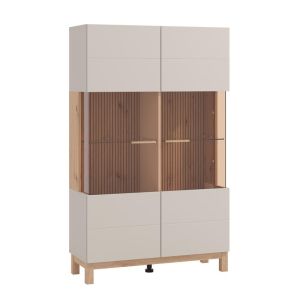 ВИТРИНА ESSEX 2K VS2 147 КАШМИР/ДЪБ КАШМИР 90X35X147СМ