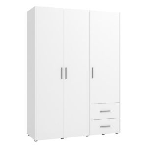 ГАРДЕРОБ PARNAS 3K2F БЯЛ 149X54X208СМ