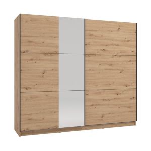 ГАРДЕРОБ SIERRA 240 С ОГЛЕДАЛО ЦВЯТ ARTISAN OAK 237X63X210СМ