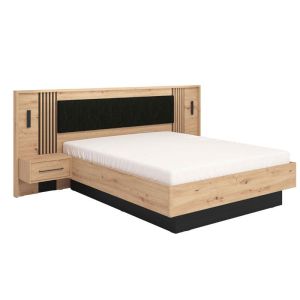 ДВОЙНО ЛЕГЛО ASCALON 180 PLUS АРТИСАН-ЧЕРНО СЪС СИВ ПЛАТ 288X209X115СМ