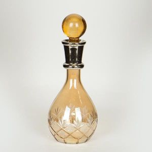 ДЕКАНТЕР СТЪКЛО-МЕТАЛ АМБЕР 22x11см
