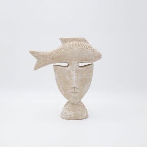 ДЕКОРАТИВНА СКУЛПТУРА, ЦИМЕНТ, БЕЖОВО, 17x6.5x20.5см