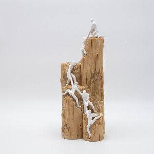 ДЕКОРАТИВНА СКУЛПТУРА, ЧОВЕШКИ ФИГУРИ ЗА КАТЕРЕНЕ, ПОЛИПОЛИРЕЗИН, НАТУРАЛНО БЯЛО, 11.5x11.5x28.5см