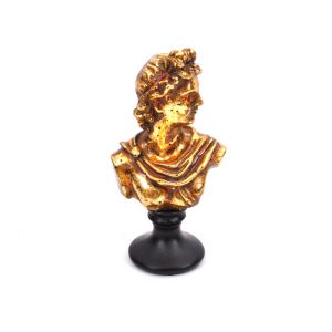 ДЕКОРАТИВНА СТАТУЕТКА ОТ ПОЛИСМОЛА &quot;МЪЖКА ГЛАВА ДЯСНА&quot; ЗЛАТНА 15*8 CM024-3CY9 bf