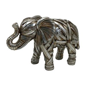 ДЕКОРАТИВНА ФИГУРА FL25233 СЛОН, СРЕБЪРЕН ЦВЯТ 23x9x16см