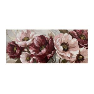 КАРТИНА ВЪРХУ ПЛАТНО &quot;Цвете 36315&quot; БЕЖОВО-РОЗОВО-БЯЛО 150x3x60см