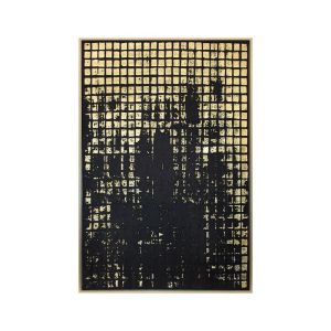 КАРТИНА ВЪРХУ ПЛАТНО С ПЛАСТМАСОВА РАМКА FL247326 ЗЛАТИСТО-ЧЕРНО 80x4x120см