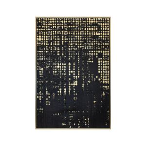 КАРТИНА ВЪРХУ ПЛАТНО С ПЛАСТМАСОВА РАМКА FL247328 ЗЛАТИСТО-ЧЕРНО 80x4x120см