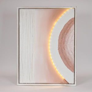 КАРТИНА С LED ОСВЕТЛЕНИЕ С РЕЛЕФ МОДЕЛ БЕЖОВО - БЯЛО 60x4x80см