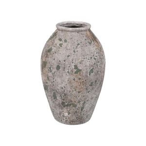 КЕРАМИЧНА ВАЗА FL18054 БЕЖОВО-КАФЯВО-ЗЕЛЕН ЦВЯТ 19x19x29см