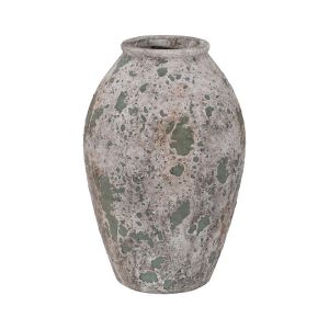 КЕРАМИЧНА ВАЗА FL18054 БЕЖОВО-КАФЯВО-ЗЕЛЕН ЦВЯТ 23x23x35см