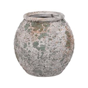КЕРАМИЧНА ВАЗА FL19311 БЕЖОВО-КАФЯВО-ЗЕЛЕН ЦВЯТ 19x19x19см