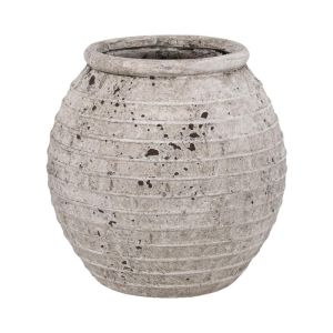 КЕРАМИЧНА ВАЗА FL19311 СИВ ЦВЯТ 16x16x16см