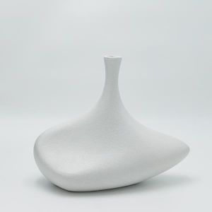 КЕРАМИЧНА ВАЗА, БЯЛО 30x14x24см