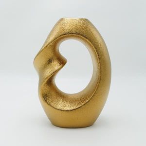 КЕРАМИЧНА ВАЗА, ЗЛАТНО 21.5x11x29см