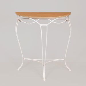 КОНЗОЛА MDF С БЕЛИ МЕТАЛНИ КРАКА 74X32X82СМ