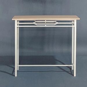 КОНЗОЛА MDF С БЕЛИ МЕТАЛНИ КРАКА 91.5X33X81СМ