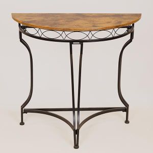 КОНЗОЛА MDF С ЧЕРНИ МЕТАЛНИ КРАКА 81X35X75СМ