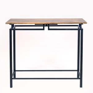 КОНЗОЛА MDF С ЧЕРНИ МЕТАЛНИ КРАКА 91.5X33X81СМ