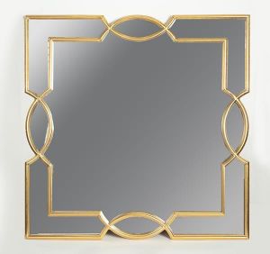 МЕТАЛНО ОГЛЕДАЛО ЗЛАТИСТО 80X3X80СМ