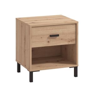 НОЩНО ШКАФЧЕ ALERIA NO1F ЦВЯТ ARTISAN OAK 48X40X52СМ