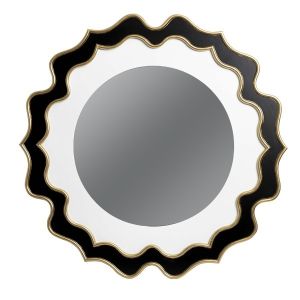 ОГЛЕДАЛО ДЪРВЕНО БЯЛО - ЧЕРНО 80X2.5X80СМ