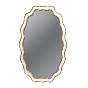 ОГЛЕДАЛО ДЪРВЕНО ЗЛАТНО - БЯЛО 50X2.5X80СМ