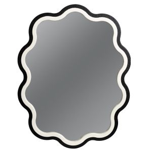 ОГЛЕДАЛО ДЪРВЕНО ЧЕРНО - БЯЛО 78X2.5X100СМ