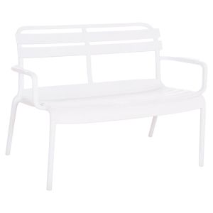 ПОЛИПРОПИЛЕНОВА ДВУМЕСТНА ПЕЙКА KORVER HM6332.01 БЯЛА 113X65X76В СМ.