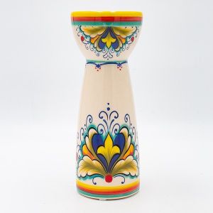 СВЕЩНИК, КЕРАМИЧЕН, БЕЖОВО-ЦВЯТ, 10.3x10.3x26см