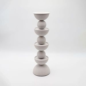 СВЕЩНИК, МЕТАЛ, НАТУРАЛНО ЗЛАТИСТ, 12.5x43x12.5см