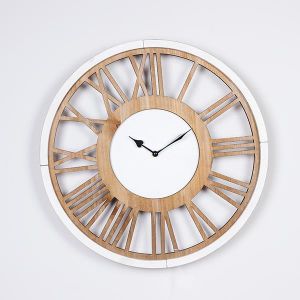 СТЕНЕН ЧАСОВНИК MDF БЯЛ - НАТУРАЛЕН 50x4.5x50см