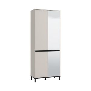 ШКАФ ЗА ОБУВКИ FLANNAN 2K4V 2OG КАШМИР/ЧЕРЕН МАТ ЦВЯТ 80X40X205СМ