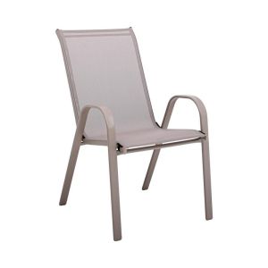ГРАДИНСКИ СТОЛ FL5001 БЕЖОВ ЦВЯТ СЪС СИВО ТЕКСТИЛЕН 72x55x92см