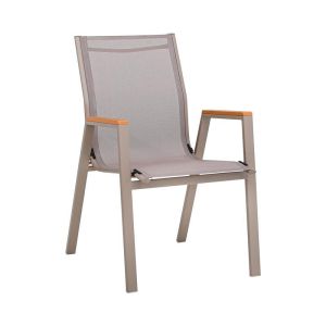 ГРАДИНСКИ СТОЛ FL5050 БЕЖОВ ЦВЯТ СЪС СИВ ТЕКСТИЛЕН 61x56x90см