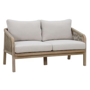 ДВУМЕСТЕН ДИВАН MALIBU МАСИВНА АКАЦИЯ-БЕЖОВ ПЛАТ 138X79.5X68.5СМ