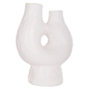 ДЕКОРАТИВНА ВАЗА NAMENTIS HM4665.02S ТЕРАКОТА В БЯЛ ЦВЯТ -- 26x15x32.5Hсм.