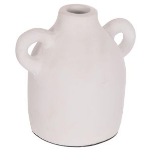 ДЕКОРАТИВНА ВАЗА СЕРИЯ CLAYVON HM4407 ТЕРАКОТА В БЯЛ ЦВЯТ 20x12x19Всм.