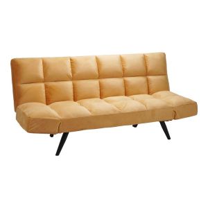 ДИВАН-ЛЕГЛО 3-МЕСТЕН FREDDO В ЖЪЛТО КАДИФЕ 181X81X86СМ